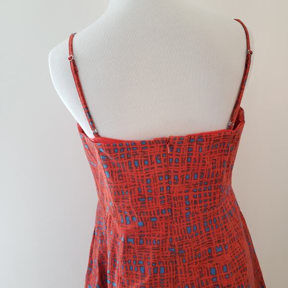 Tabitha Convertible Fit & Flare Dress Red Blue Summer Square Neck Women 10 - Picture 5 of 12